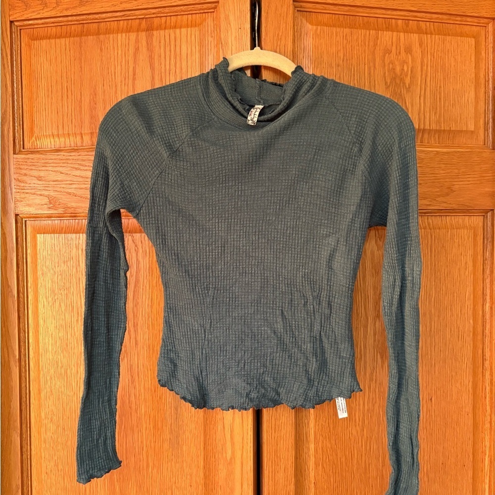 Free People Long Sleeve Top in Teal